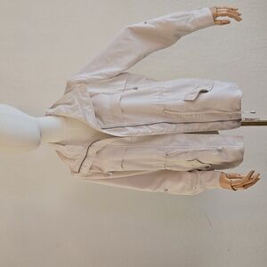 Beige light parka sweater